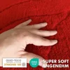 FLOORDIREKT Badematte Maris - Flauschiger Badvorleger mit Blattstruktur - Rot - 80 x 150 cm