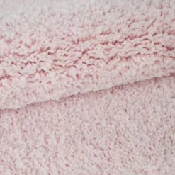 FLOORDIREKT Badematte Sky Soft - Reckteckig - Rutschhemmende Rückseite - Rosa - 60 x 100 cm