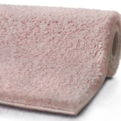 FLOORDIREKT Badematte Sky Soft - Reckteckig - Rutschhemmende Rückseite - Rosa - 60 x 100 cm