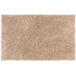 FLOORDIREKT Badematte Sky Soft - Reckteckig - Rutschhemmende Rückseite - Beige - 70 x 120 cm