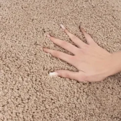 FLOORDIREKT Badematte Sky Soft - Reckteckig - Rutschhemmende Rückseite - Beige - 70 x 120 cm
