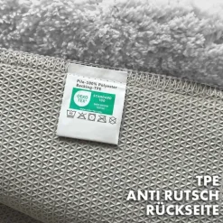 FLOORDIREKT Badematte Sky - Flauschiger Badvorleger mit dichtem Flor - Eckig - Weiß - 50 x 60 cm