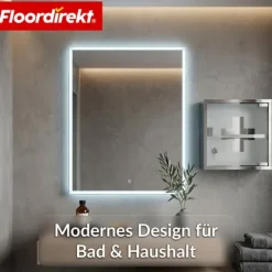 FLOORDIREKT Medizinschrank Allen - Abschließbarer Arzneischrank mit Glastür - Aus robustem Edelstahl - Silber - 30 x 30 cm