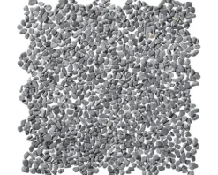 Flusskieselmosaik schwarz matt 30x30 cm