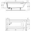 form&style Badewanne Mauritius 75 x 170 cm weiß glänzend