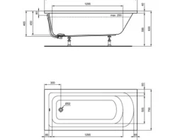 form&style Badewanne Mauritius 75 x 170 cm weiß glänzend