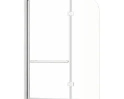 form&style Badewannenaufsatz 2-teilig DRENA 1120 x 1400 mm Klarglas Profilfarbe weiß