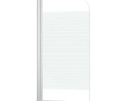 form&style Badewannenaufsatz 1-teilig ABETO 750 x 1400 mm Glasdekor Querstreifen Profilfarbe weiß
