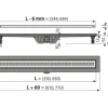 form&style Duschrinne RUPAT 550 x 62 mm Abflussleistung 28 l/min Rost edelstahl matt