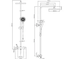 form&style Duschsäule inkl. Thermostat KUDA CoolTouch Verbrühschutz Easy Clean chrom glänzend