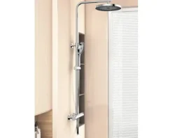 form&style Duschsäule inkl. Thermostat KUDA CoolTouch Verbrühschutz Easy Clean chrom glänzend