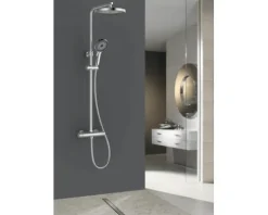 form&style Duschsäule inkl. Thermostat KUDA CoolTouch Verbrühschutz Easy Clean chrom glänzend