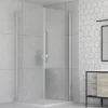 form&style Duschtür mit Drehtür MODENA 100 x 195 cm Profil chrom Klarglas schmutzabweisende Glasbeschichtung ohne Anschlagprofil