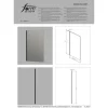 form&style Duschwand MODENA 90 x 195 cm Profil schwarz matt Glasdekor Grau schmutzabweisende Glasbeschichtung