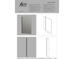 form&style Duschwand MODENA 90 x 195 cm Profil schwarz matt Glasdekor Grau schmutzabweisende Glasbeschichtung