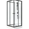 form&style Komplettdusche BORA BORA 90 x 90 x 195 cm schwarz