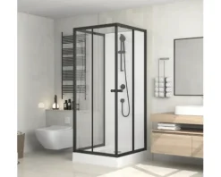 form&style Komplettdusche BORA BORA 90 x 90 x 195 cm schwarz