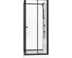 form&style Komplettdusche BORA BORA 90 x 90 x 195 cm schwarz