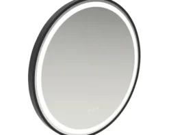 form&style LED-Spiegel SABA Ø 60 cm mit Touch Sensor und Anti-Fog-System Rahmen schwarz IP 44