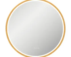 form&style LED-Spiegel SABA Ø 80 cm holzdekor IP 44