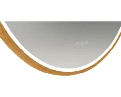 form&style LED-Spiegel SABA Ø 80 cm holzdekor IP 44