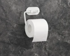 form&style Toilettenpapierhalter zum kleben rund weiß matt