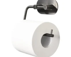 form&style Toilettenpapierhalter zum kleben rund graphit matt