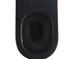 form&style Wand-WC Set SAMAR Tiefspüler ohne Spülrand schwarz matt mit WC-Sitz und Turbo-Flush-Technologie