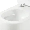 form&style Wand-WC Set SAMAR Tiefspüler ohne Spülrand kurz weiß glänzend mit WC-Sitz und Turbo-Flush-Technologie