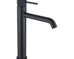 form&style Waschtischarmatur für Aufsatzwaschbecken KUDA XL schwarz matt mit Push-Open-Ablaufventil