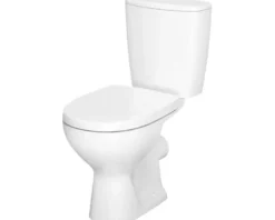 form&style WC-Kombination Set NATUNA Tiefspüler ohne Spülrand weiß glänzend mit WC-Sitz