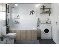 form&style WC-Kombination Set NATUNA Tiefspüler ohne Spülrand weiß glänzend mit WC-Sitz