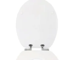form&style WC-Sitz Edge metallic silver MDF mit Absenkautomatik