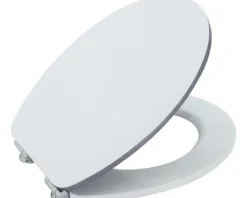 form&style WC-Sitz Edge metallic silver MDF mit Absenkautomatik