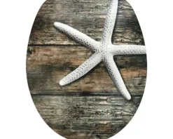 form&style WC-Sitz MDF Sculpture Seastar mit Absenkautomartik und leicht abnehmbar