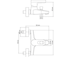 form&style Badewannenarmatur LEHUA chrom