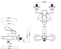 form&style Badewannenarmatur NUKU chrom