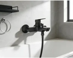 form&style Badewannenarmatur NUKU schwarz matt