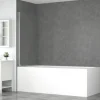form&style Badewannenaufsatz 1-teilig BAFIA 75 x 140 cm Klarglas Profilfarbe chrom