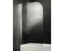form&style Badewannenaufsatz 1-teilig BAFIA 75 x 140 cm Klarglas Profilfarbe chrom