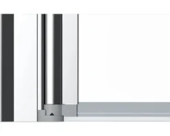 form&style Badewannenaufsatz 2-teilig CABIA 1120 x 1400 mm Glasdekor Querstreifen Profilfarbe chrom