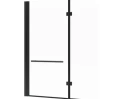 form&style Badewannenaufsatz 2-teilig DRENA 1120 x 1400 mm Klarglas Profilfarbe schwarz