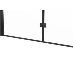 form&style Badewannenaufsatz 2-teilig DRENA 1120 x 1400 mm Klarglas Profilfarbe schwarz