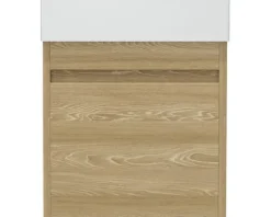 form&style Badmöbel-Set Avellino BxHxT 45 x 54 x 28 cm Frontfarbe holz-optik mit Waschtisch Keramik weiß