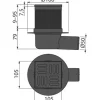 form&style Bodenablauf REDONDA 105 x 105/50 mm waagerecht Abflussleistung 37 l/min Rost schwarz matt