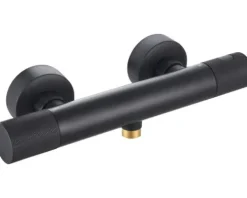 form&style Duscharmatur mit Thermostat KUDA schwarz matt