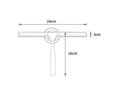 form&style Duschkabinenabzieher inkl. Halterung Edelstahl