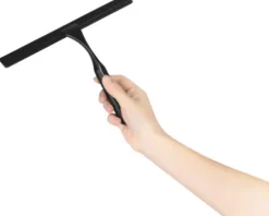 form&style Duschkabinenabzieher mit Halter 24,3 cm schwarz