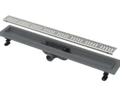 form&style Duschrinne REDONDA 550 x 62 mm Abflussleistung 28 l/min Rost edelstahl matt