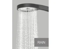 form&style Duschsäule inkl. Thermostat KUDA CoolTouch Verbrühschutz Easy Clean schwarz matt